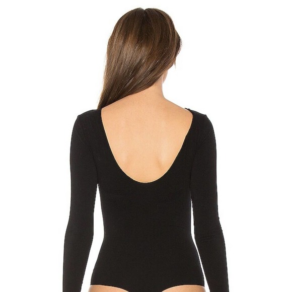 Commando KT022 Bodysuit Women's One size Black Nylon Solid Comfort Scoop Back - Picture 3 of 3